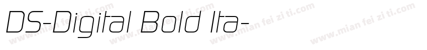 DS-Digital Bold Ita字体转换